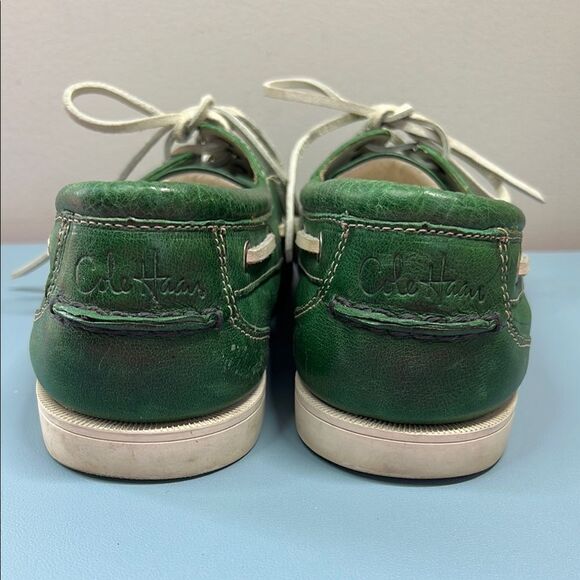 Cole Haan Hayden Tumbled Green Boat Shoes 11.5 - Picture 6 of 8